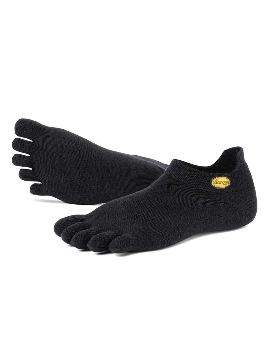Vibram No Show Toe Socks Black