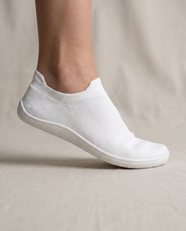 Snug flexible heel and thin sole