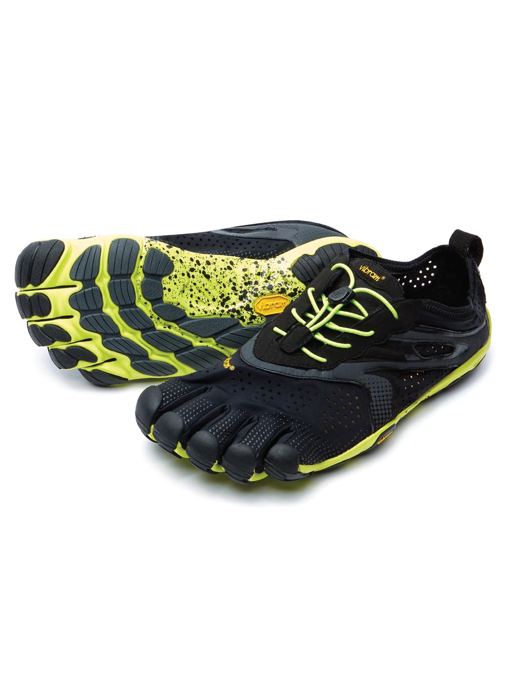 Vibram V-Run Black Yellow hero
